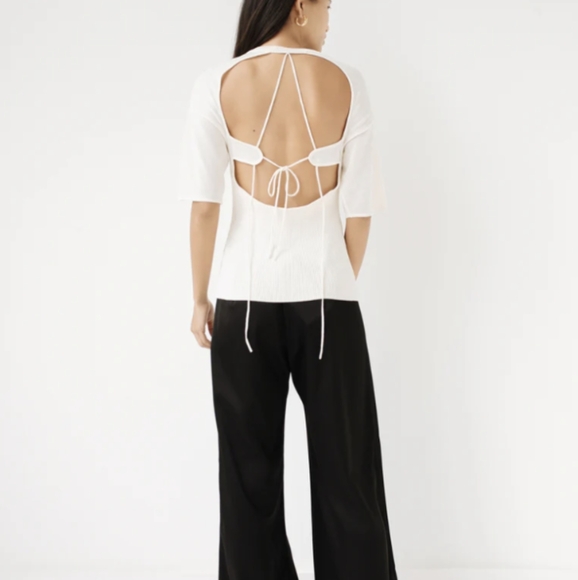 NWT Christopher Esber The Back Knit Tee | Open Back Designer Top | Size Large - Picture 4 of 11